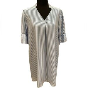 SHEIN Blue and White Stripe Dress